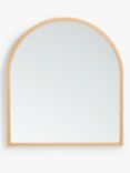 John Lewis Slim Solid Oak Wood Overmantle Mirror, 100 x 90cm