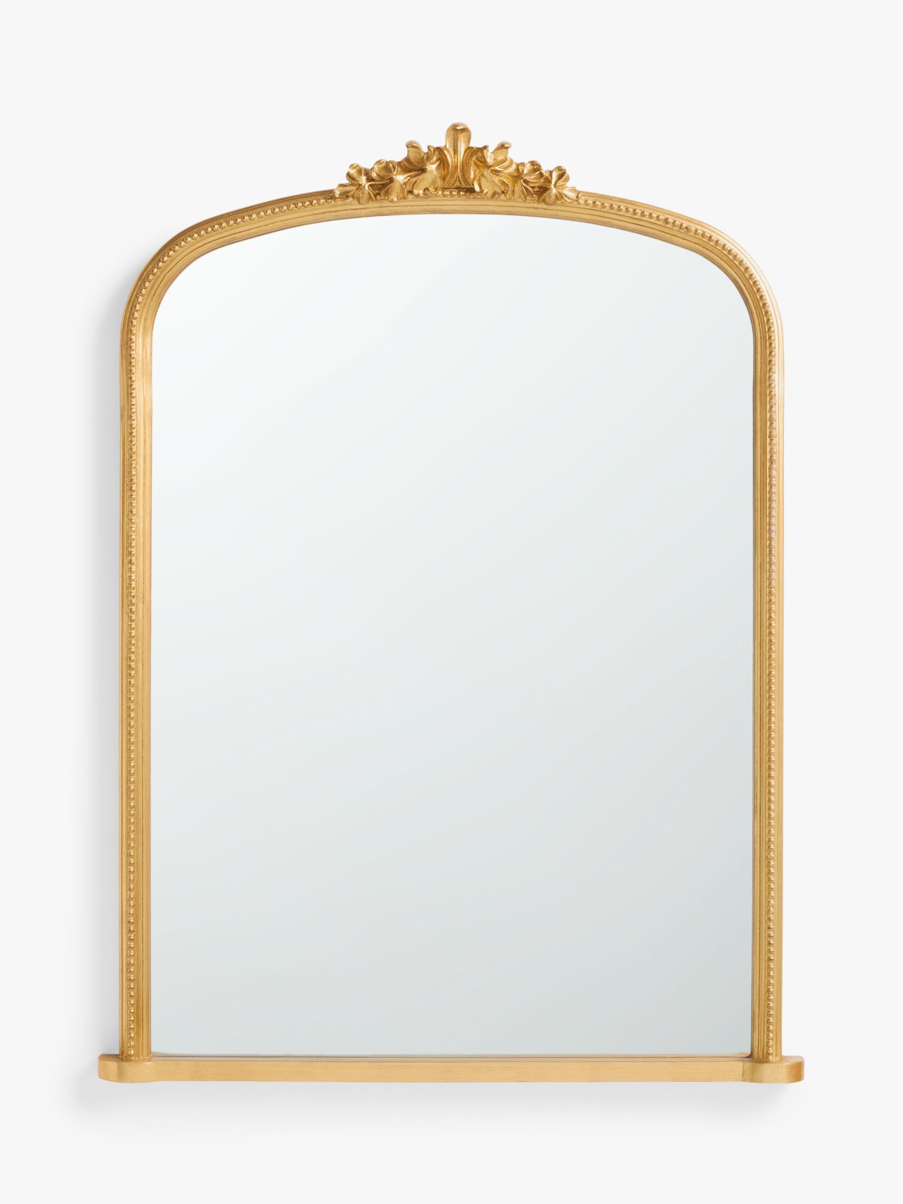 John Lewis Vintage Ornate Wood Frame Overmantle Mirror, 85 x 115cm