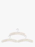 John Lewis Padded Satin Clothes Hangers, Set of 3, White