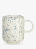 John Lewis Hand Painted Speckled Stoneware Mug, 300ml, Blue