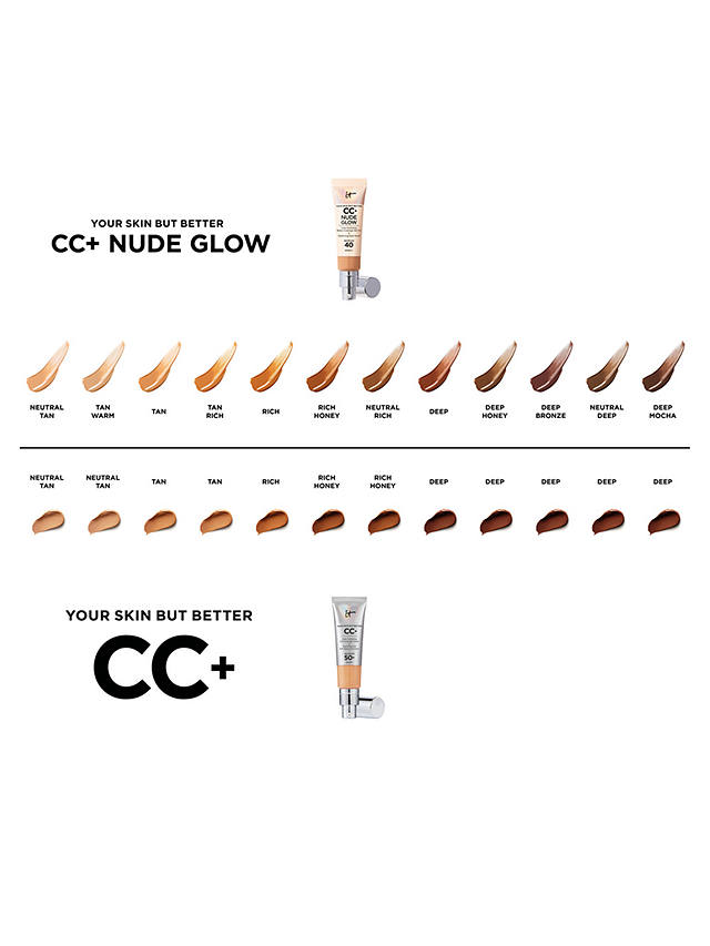 IT Cosmetics Your Skin But Better CC+ Nude Glow with SPF 40, Tan Warm 7