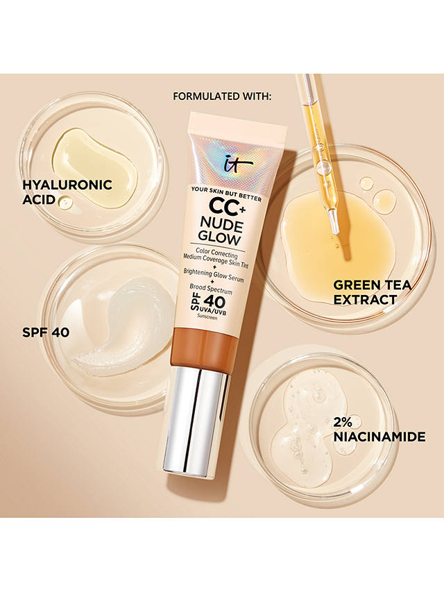 IT Cosmetics Your Skin But Better CC+ Nude Glow with SPF 40, Tan Warm 8