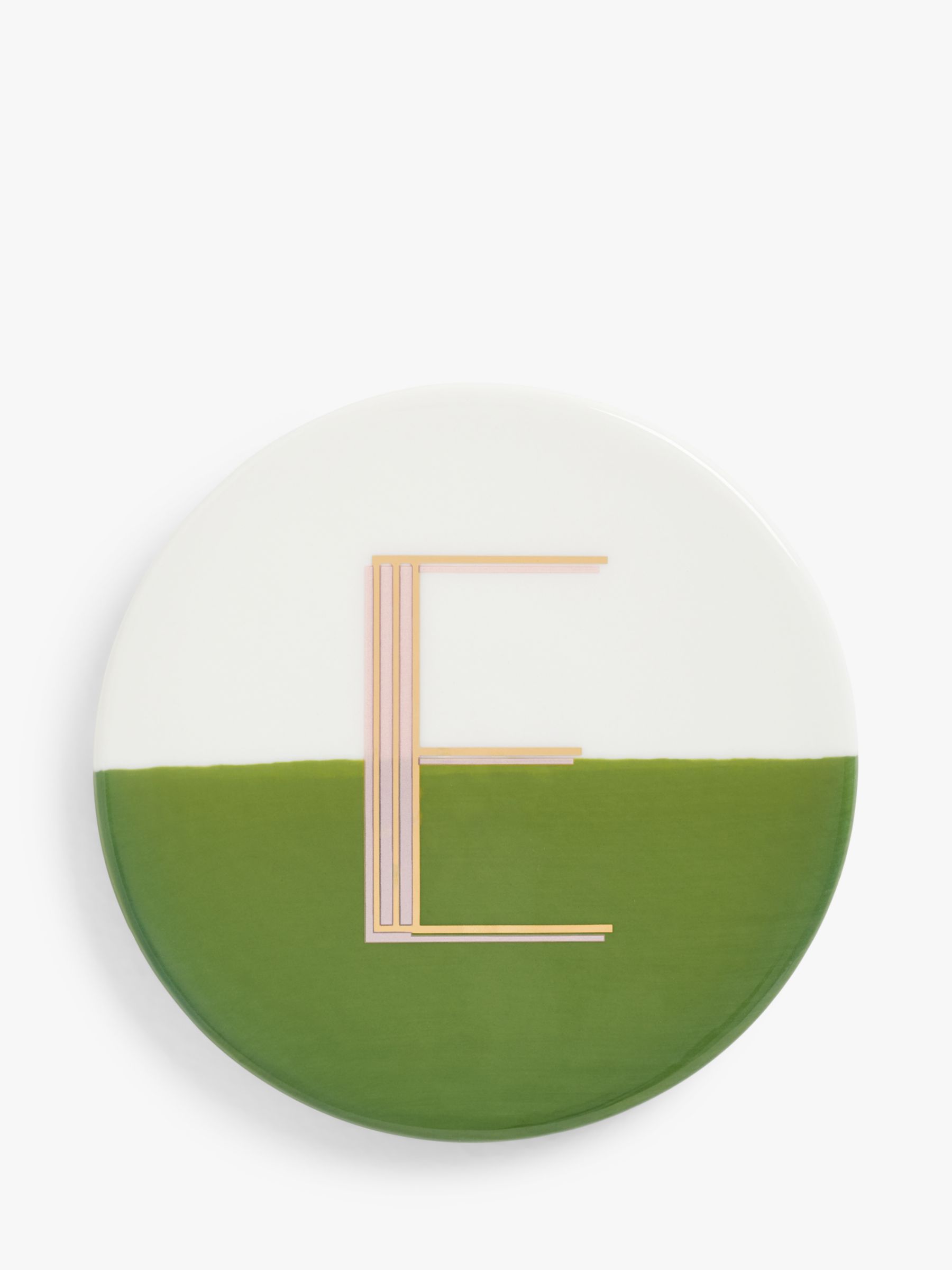 John Lewis Alphabet Fine China Coaster E