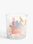 John Lewis Kids' Unicorn Print Glass Tumbler, 380ml, Clear/Multi