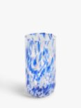 John Lewis Confetti Coloured Glass Highball, 400ml, Blue