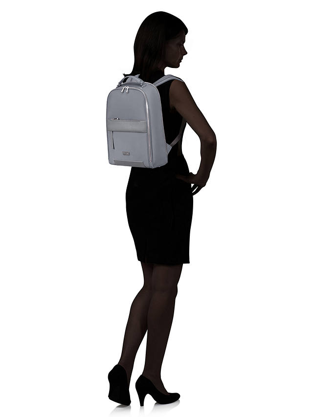 Samsonite Zalia 3.0 14.1" Recycled Laptop Backpack, Silver Grey