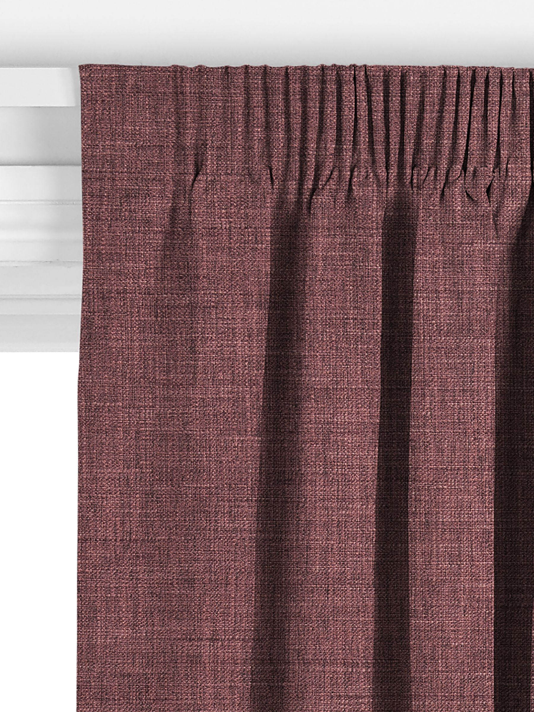 John Lewis Tonal Weave Made to Measure Curtains, Damson