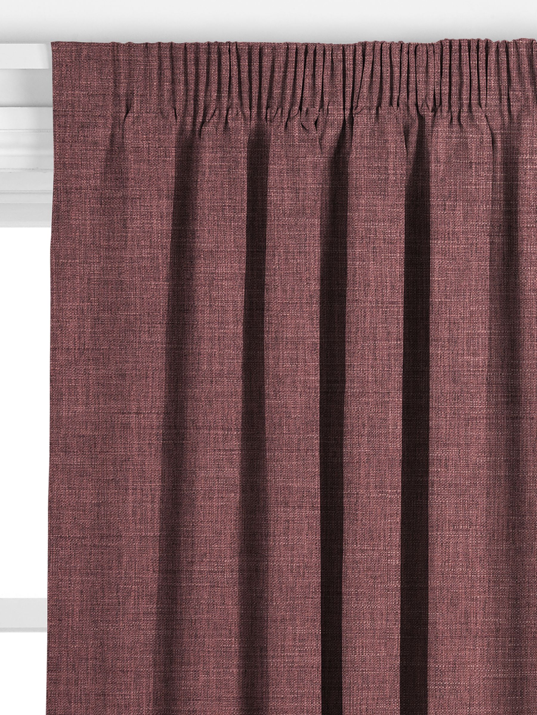 John Lewis Tonal Weave Made to Measure Curtains, Damson