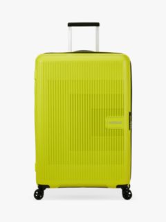 American Tourister Aerostep 4-Wheel 77cm Expandable Large Suitcase, Light Lime