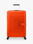 American Tourister Aerostep 4-Wheel 77cm Expandable Large Suitcase, Bright Orange