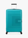 American Tourister Aerostep 4-Wheel 77cm Expandable Large Suitcase, Turquoise Tonic