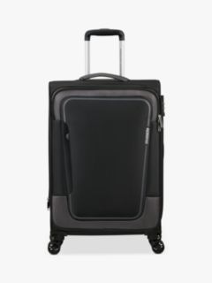 American Tourister Pulsonic 4-Wheel 68cm Expandable Medium Suitcase, Black