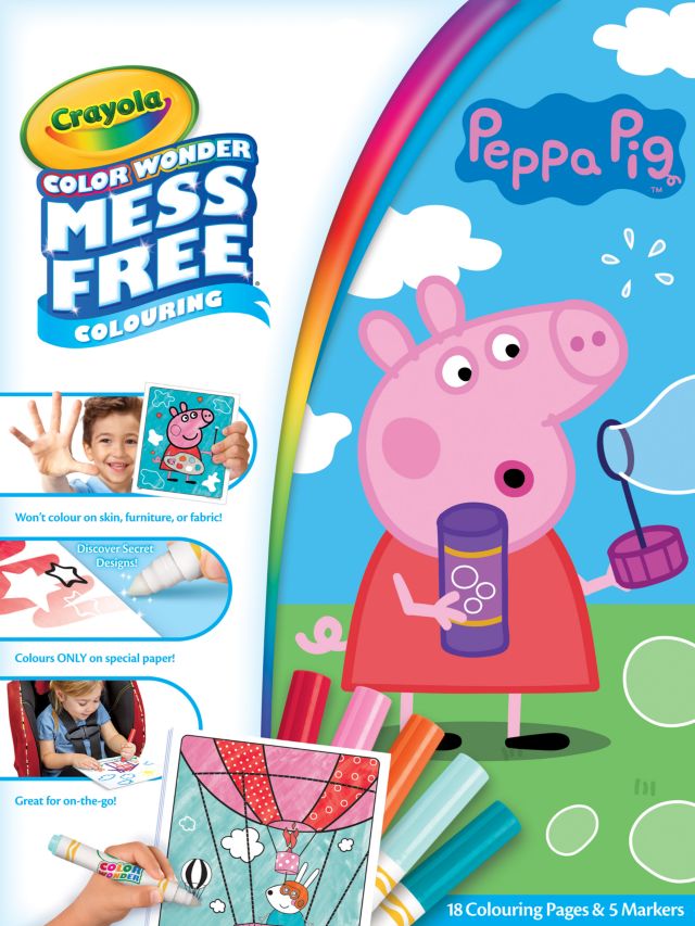 Peppa Pig Kids Art Set for Girls and Boys Travel Case Crafts Drawing a