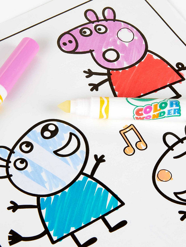 Peppa Pig Colour Wonder Colouring Book & Markers Set