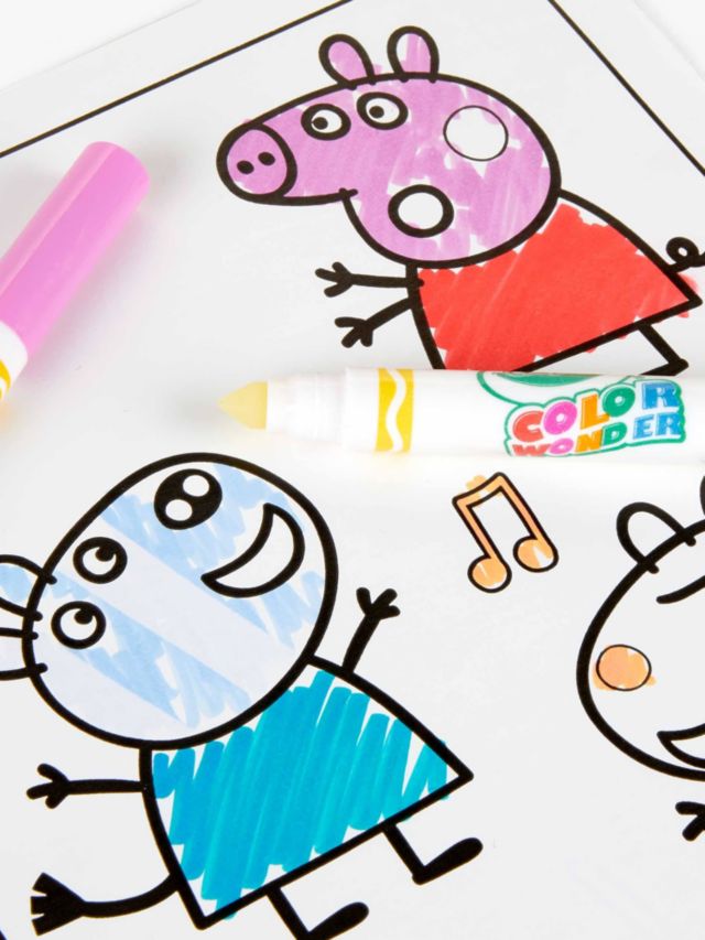 Drawings To Paint & Colour Peppa Pig - Print Design 001