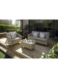 Laura Ashley Arley 3-Seater Garden Lounge Set, Dove Grey