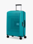 American Tourister Aerostep 4-Wheel 67cm Expandable Medium Suitcase, Turquoise Tonic