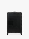 American Tourister Aerostep 4-Wheel 77cm Expandable Large Suitcase, Black