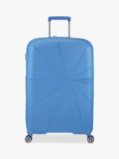 American Tourister Starvibe 77cm Expandable 4-Wheel Large Suitcase, Tranquil Blue