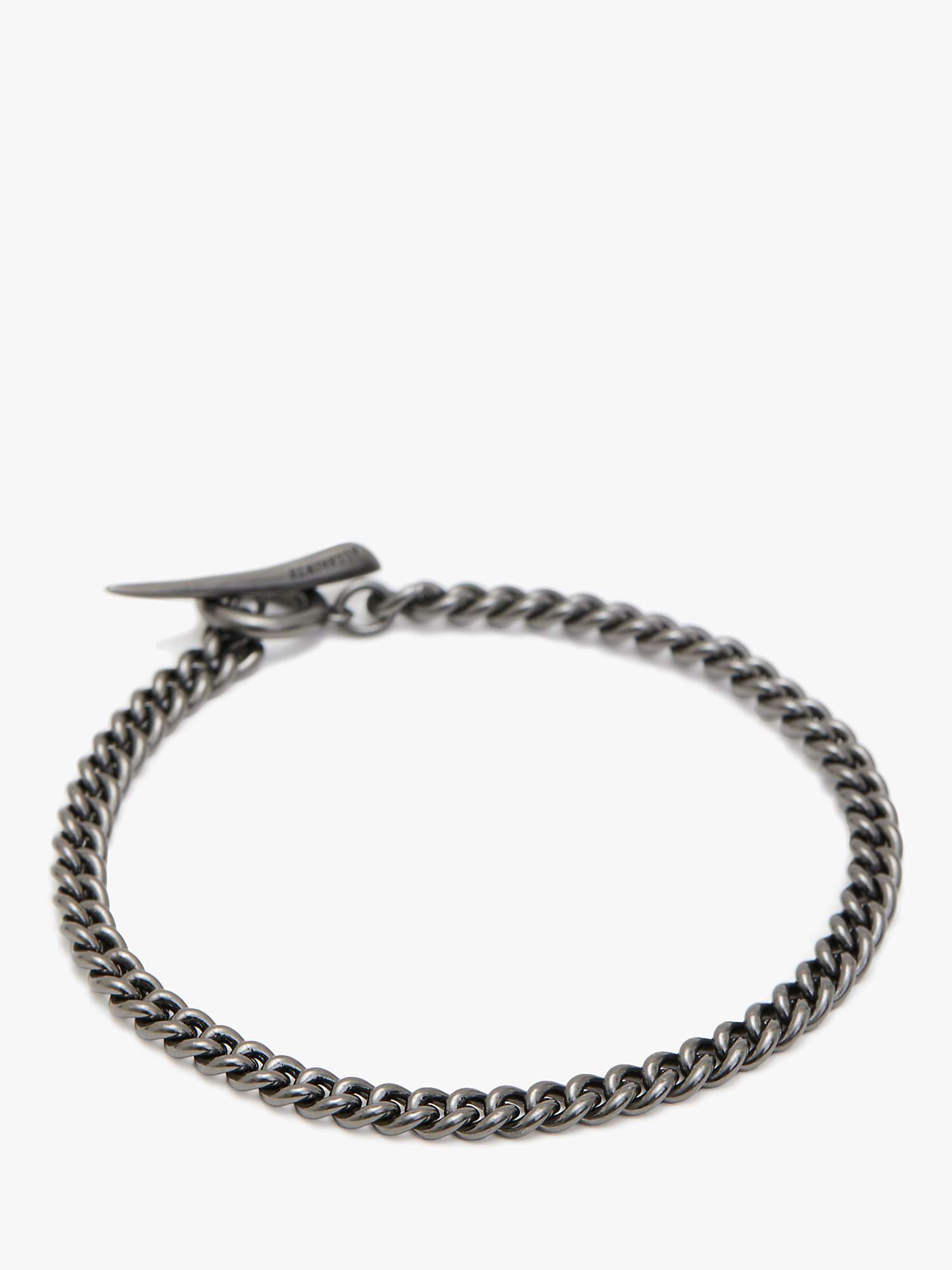 Buy AllSaints Men's Curb Chain Toggle Bracelet, Hematite Online at johnlewis.com