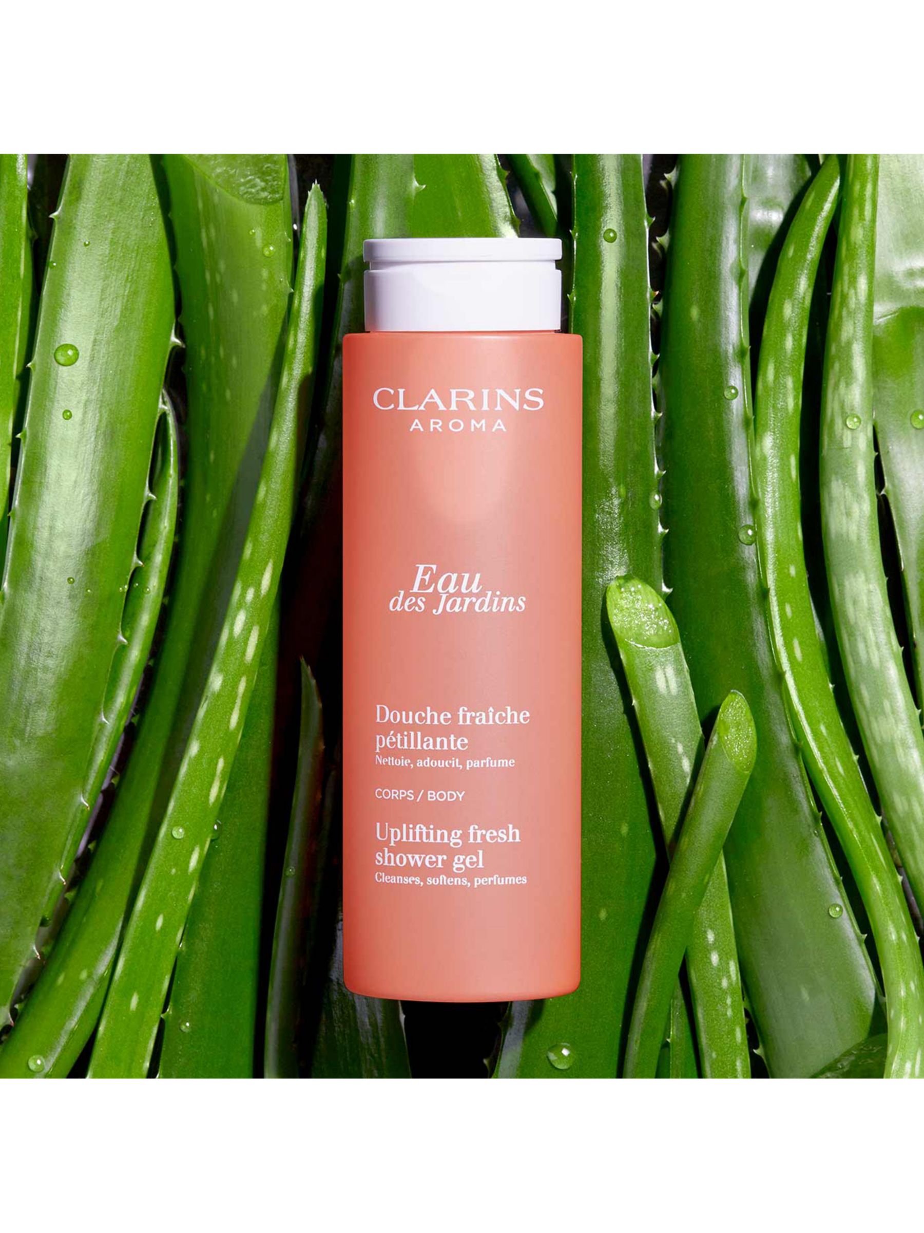 Clarins Eau des Jardins Uplifting Fresh Shower Gel, 200ml 5