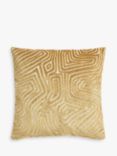 John Lewis Olbia Textured Velvet Cushion, Bronze
