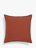 John Lewis Linen Cushion, Brick Red