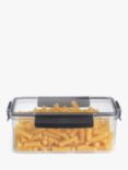 John Lewis Tritan Airtight Stackable Storage Container, 1.2L, Clear/Black