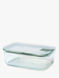 Mepal EasyClip Oven Safe Glass Storage Container, 1L, Nordic Sage