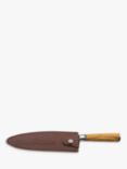 Katana Saya Olive Wood Handle Damascus Steel Blade Bread Knife, 20cm