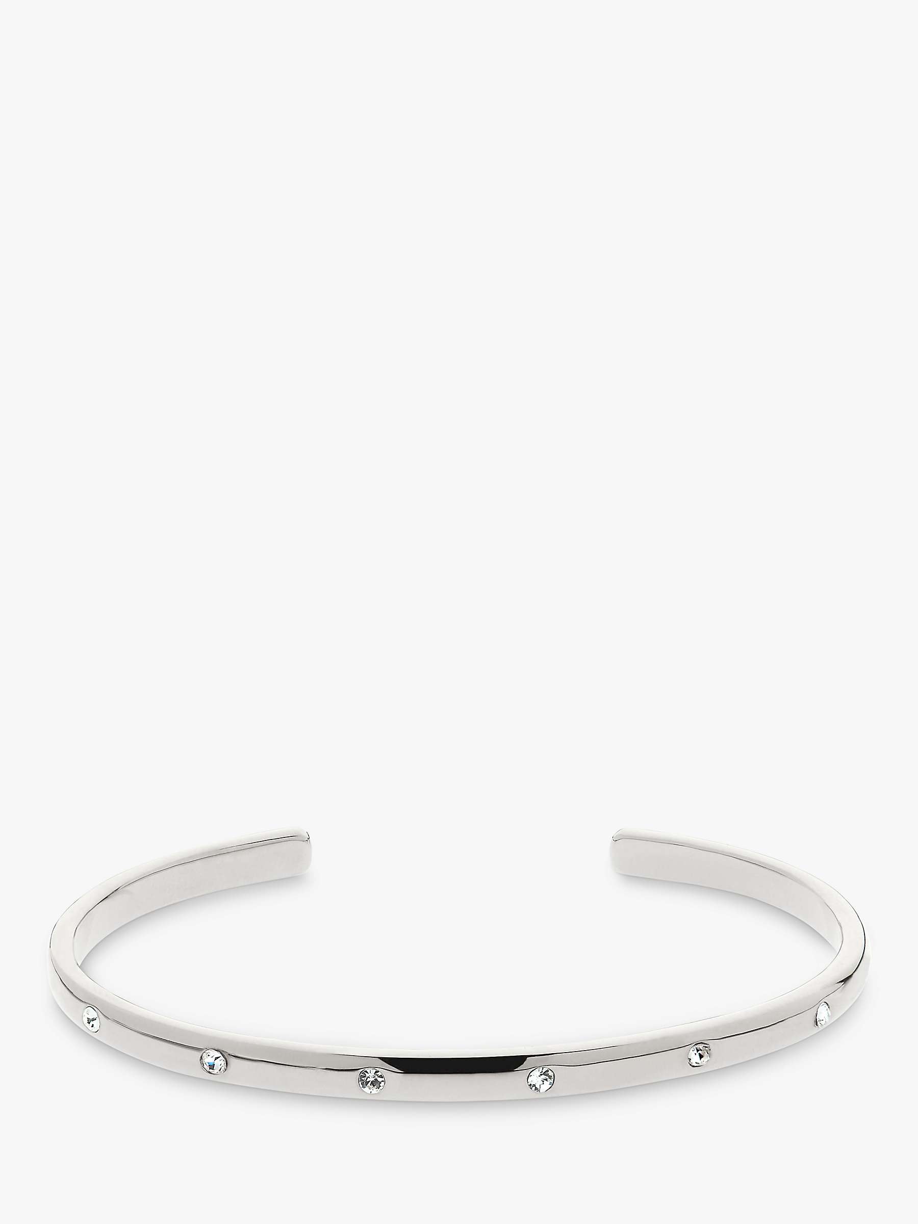 Buy Melissa Odabash Glass Crystal Open Cuff, Silver Online at johnlewis.com