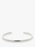 Melissa Odabash Glass Crystal Open Cuff, Silver