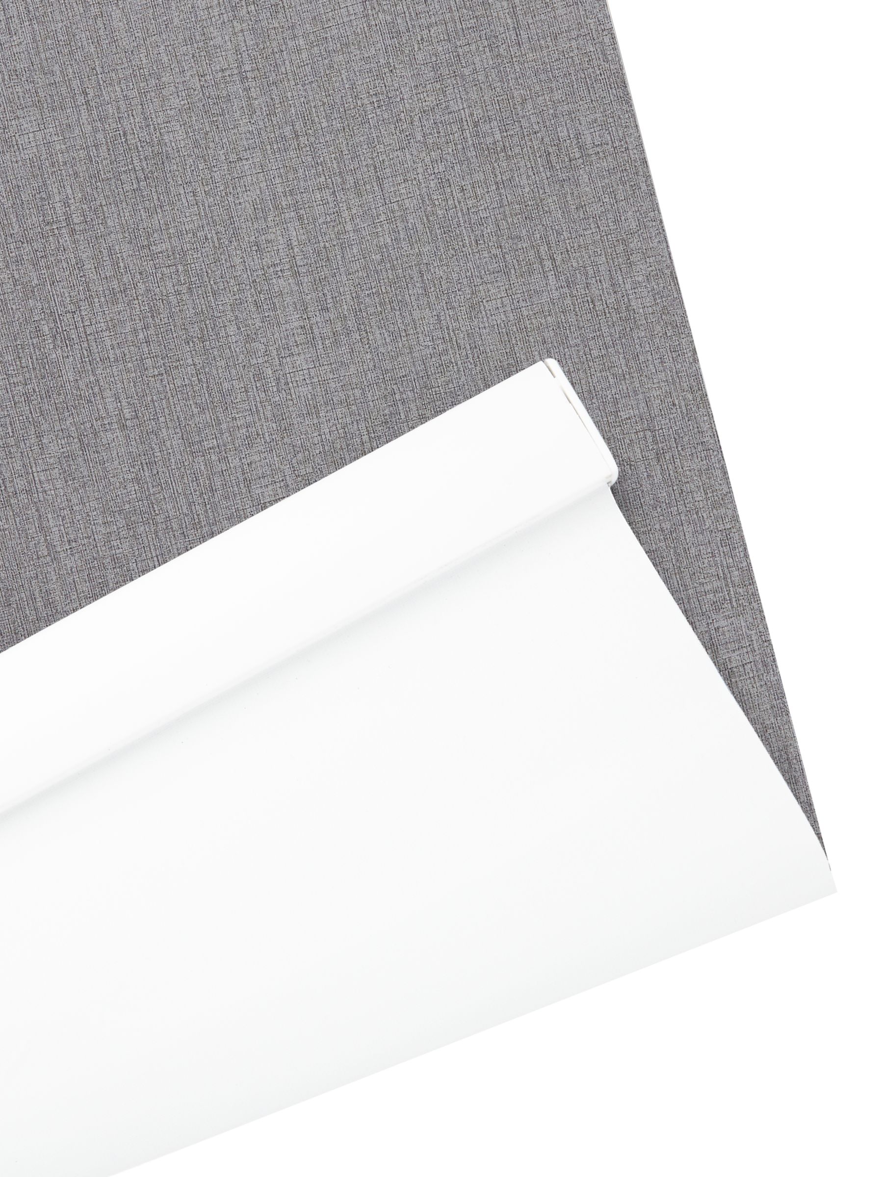 John Lewis Granada Plain Texture Made to Measure Blackout Roller Blind, Elegant Charcoal