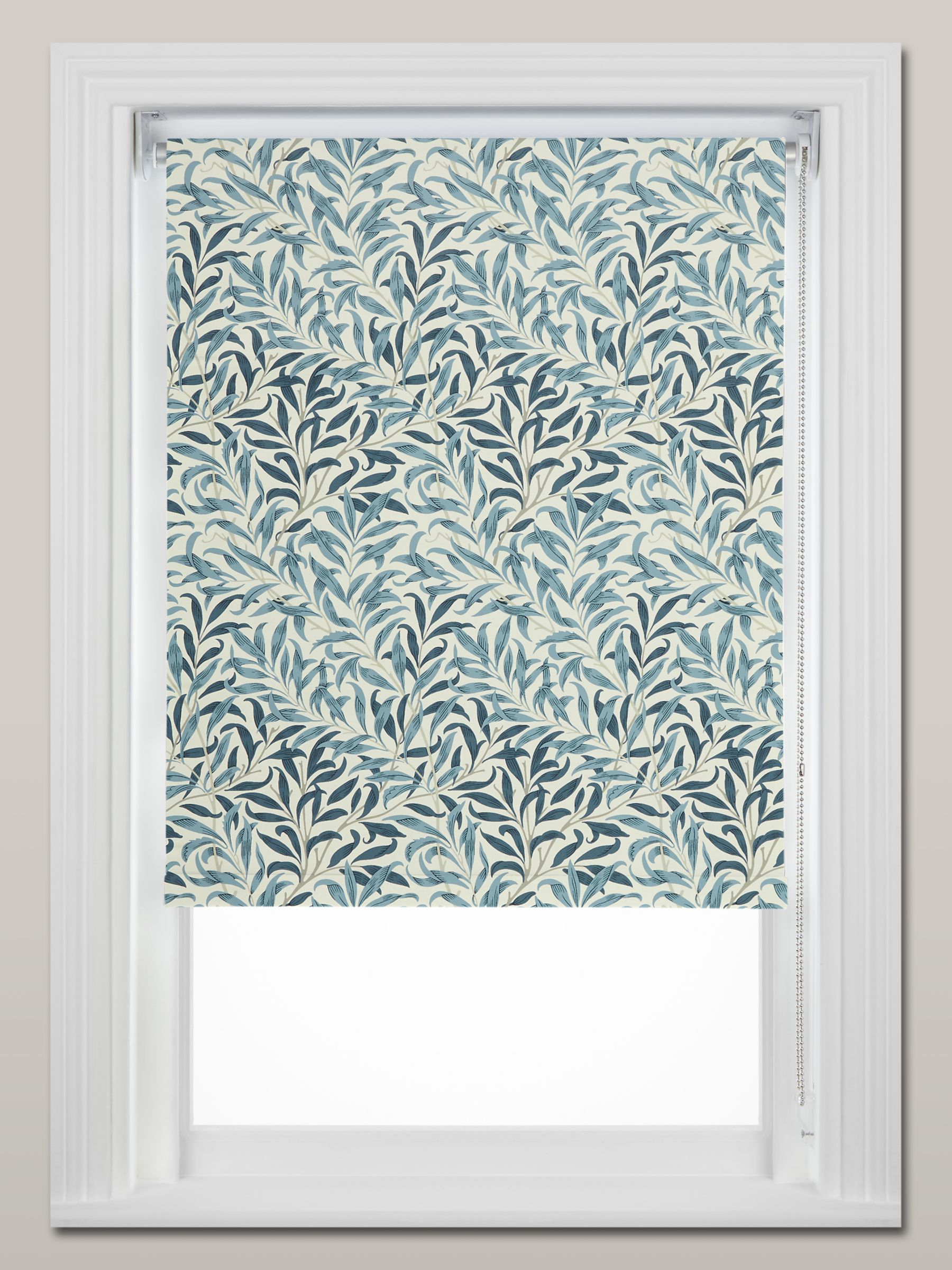 Morris & Co. Willow Boughs Made to Measure Blackout Roller Blind, China Blue