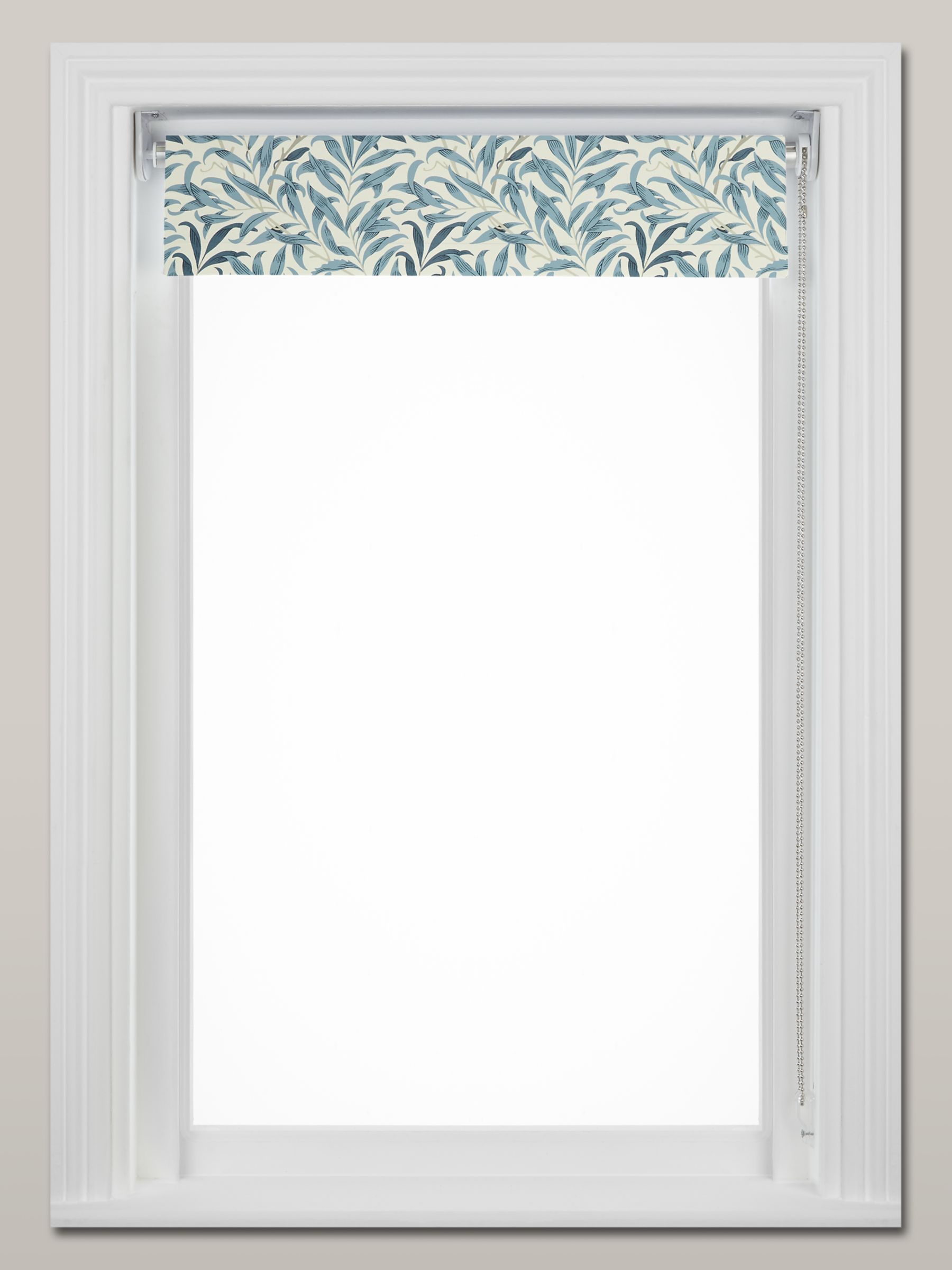 Morris & Co. Willow Boughs Made to Measure Blackout Roller Blind, China Blue