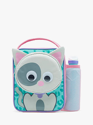 Smash 3D Cat Lunch Cooler Bag & 500ml Drinks Bottle, Pink/Multi