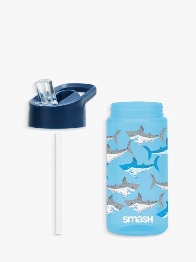 Smash 3D Shark Lunch Cooler Bag & 500ml Drinks Bottle, Blue