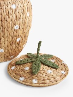 John Lewis Strawberry Water Hyacinth Storage Basket, Natural