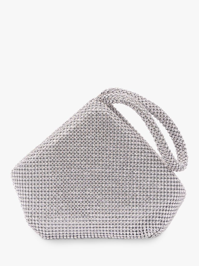 Paradox London Dua Embellished Grab Bag, Silver at John Lewis & Partners