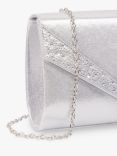 Paradox London Devora Embellished Clutch Bag, Silver