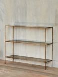 Nkuku Mahi Console Table, Antique Brass