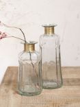 Nkuku Chara Decorative Glass Bottle Vase, Clear