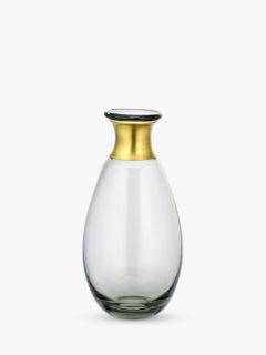 Nkuku Miza Glass Vase, Large, Smoke
