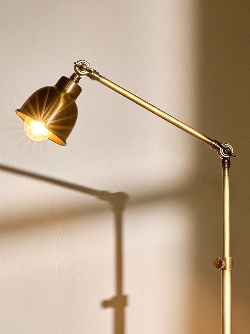 Nkuku Chapda Floor Lamp, Antique Brass