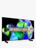 LG OLED42C34LA (2023) OLED HDR 4K Ultra HD Smart TV, 42 inch with Freeview Play/Freesat HD & Dolby Atmos, Dark Titan Silver