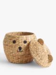 John Lewis Bear Water Hyacinth Storage Basket, Natural