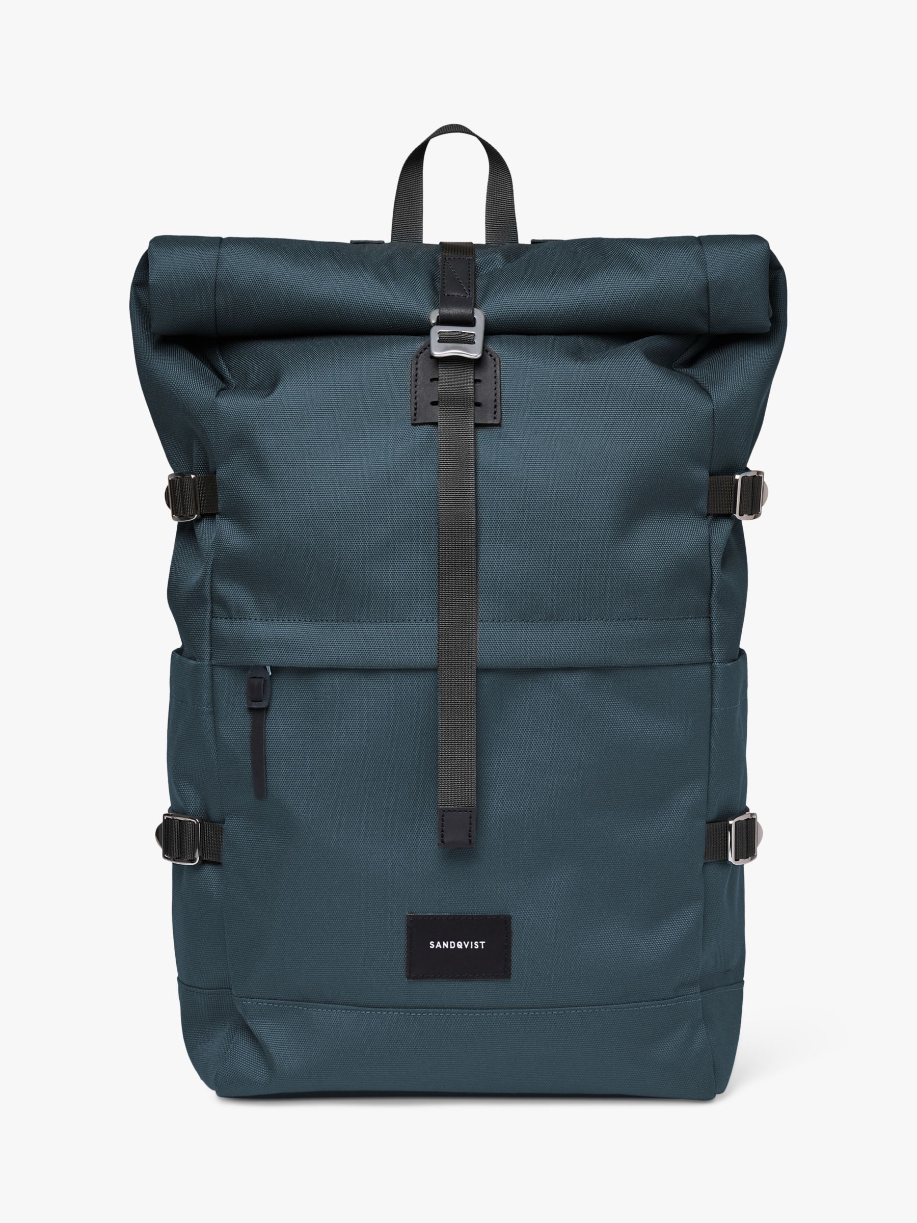 Sandqvist Bernt Roll-Top Backpack, 25L, Steel Blue at John Lewis & Partners