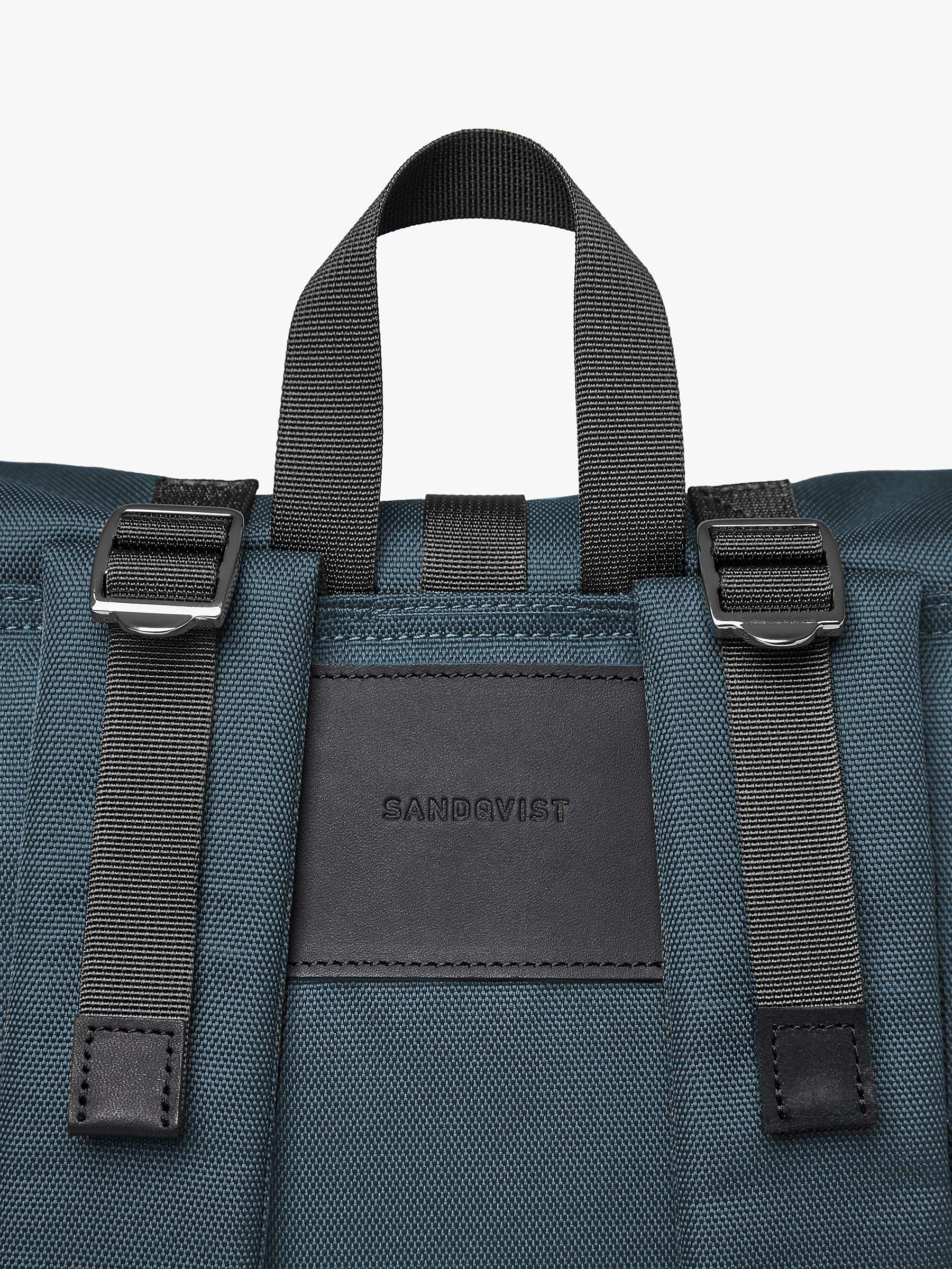 Buy Sandqvist Bernt Roll-Top Backpack, 25L, Steel Blue Online at johnlewis.com