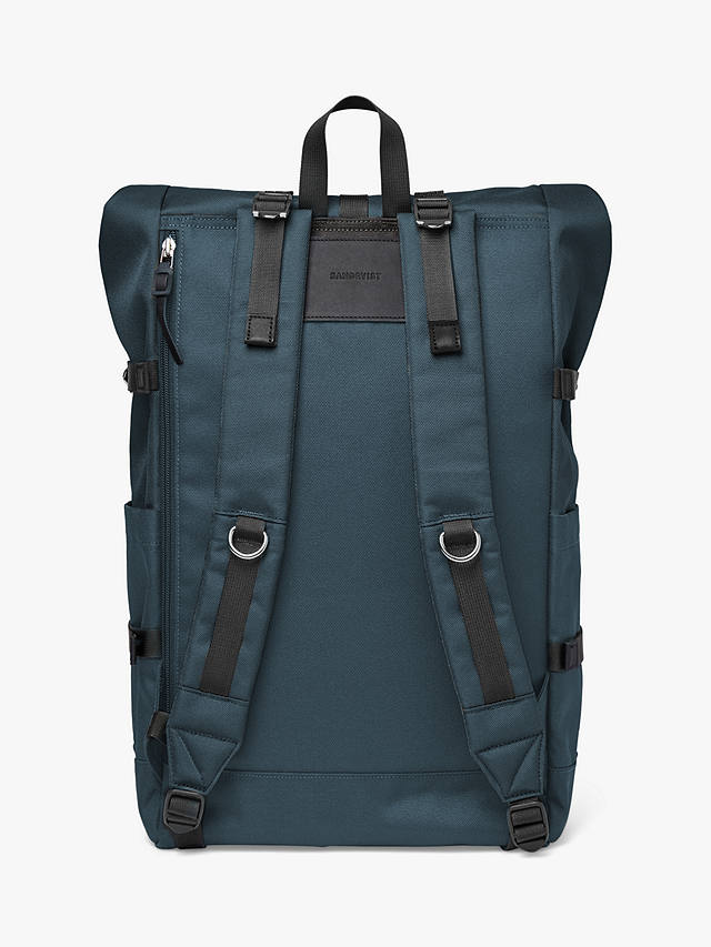 Sandqvist Bernt Roll-Top Backpack, 25L, Steel Blue