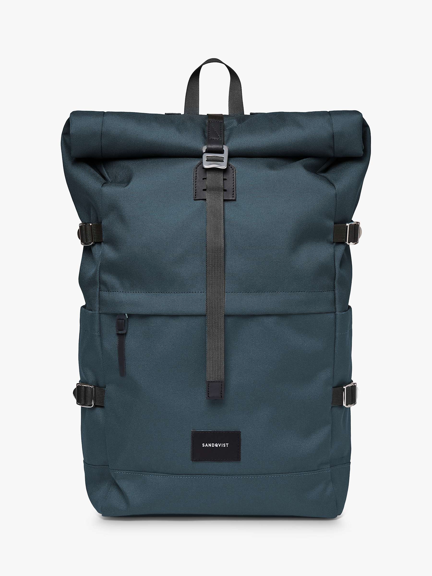 Buy Sandqvist Bernt Roll-Top Backpack, 25L, Steel Blue Online at johnlewis.com